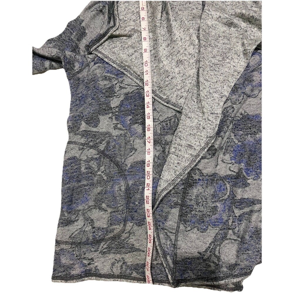 Christopher & Banks Rayon Blend Waterfall Open Front Sweater XL Blue Grey Floral - Picture 5 of 6